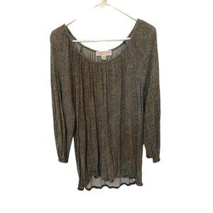 Michael Kors Animal Print Women's Blouse Size XL